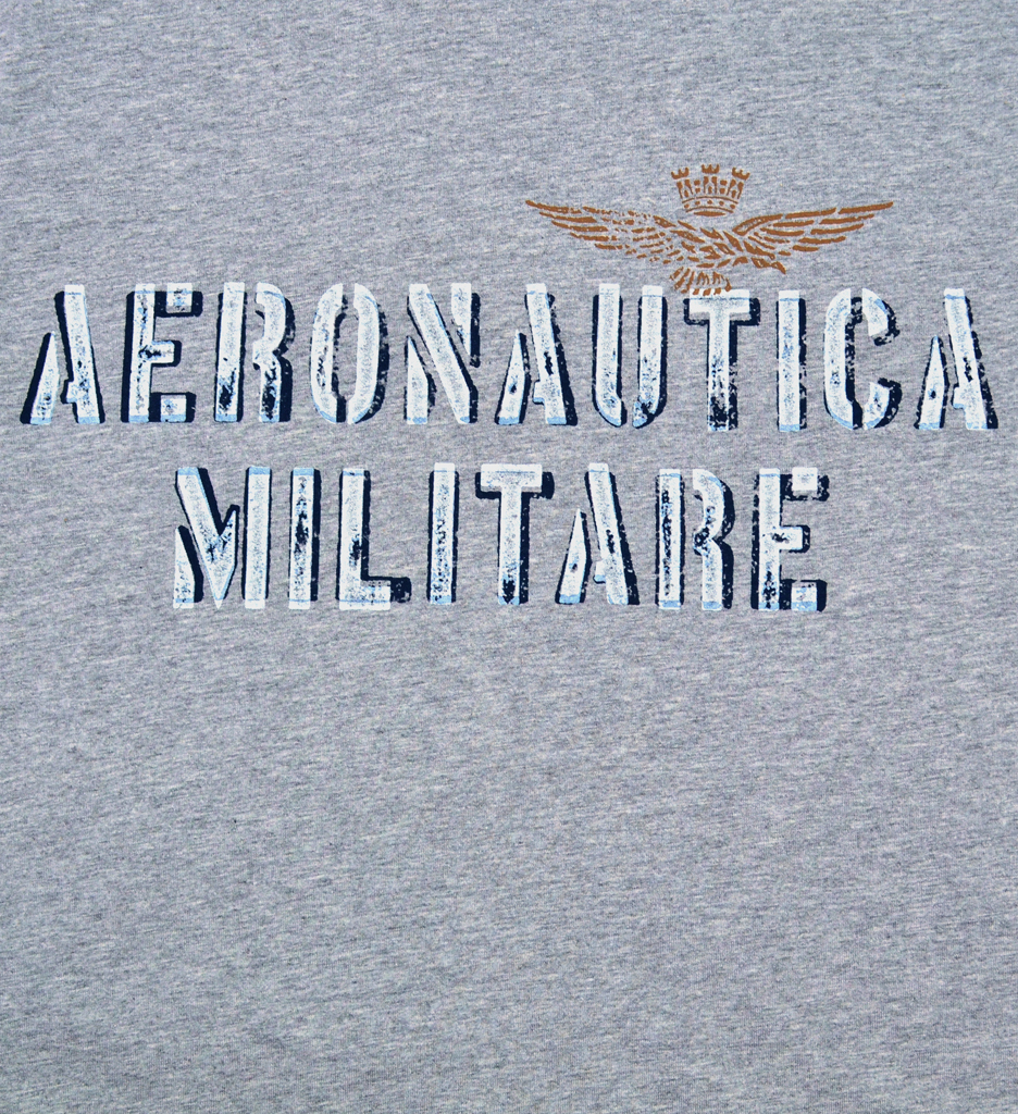 Футболка AERONAUTICA MILITARE grigio melange (TS 1473)