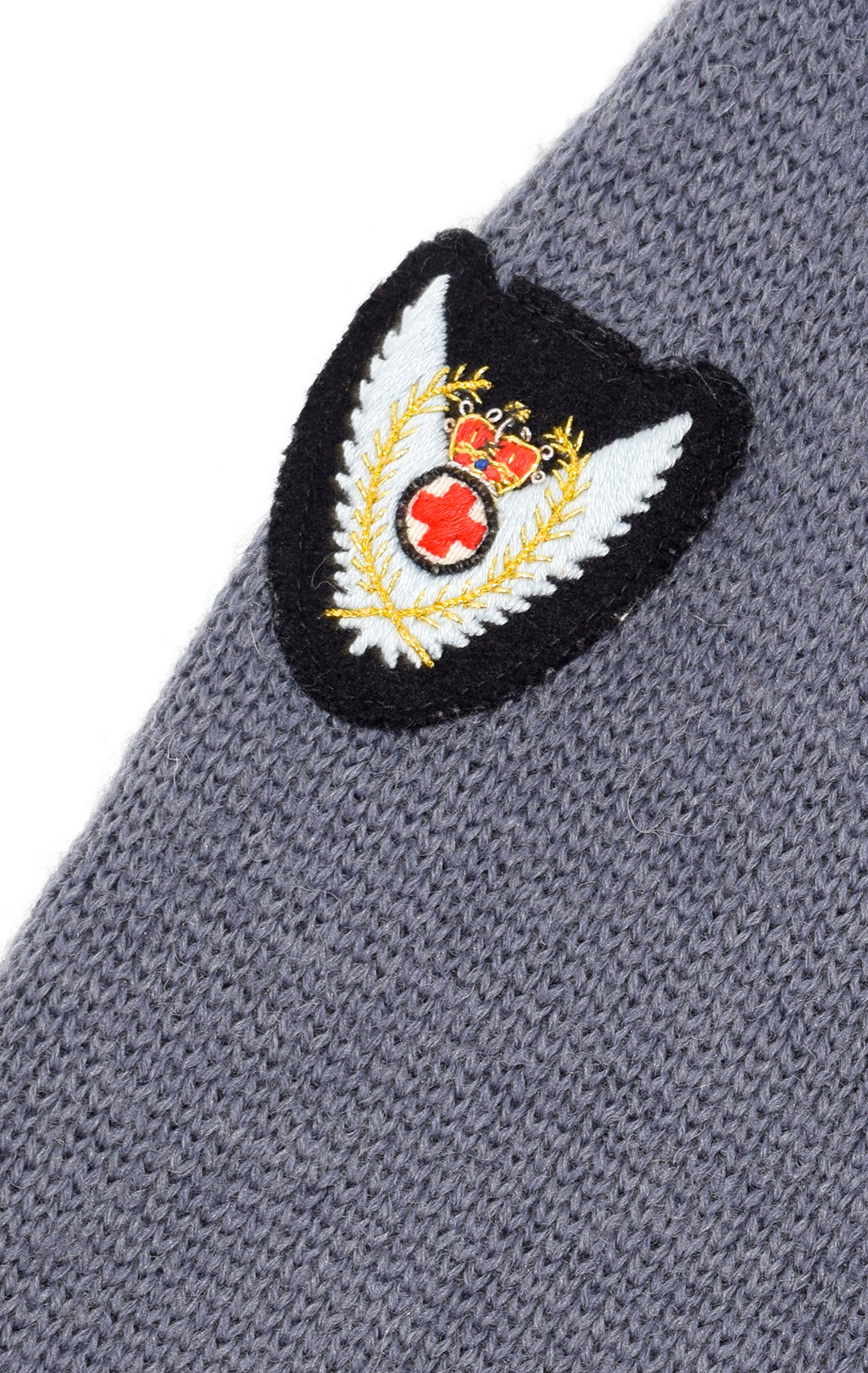 Свитер армейский RAF шерсть80%/нейлон20% V-neck grey blue б/у Англия