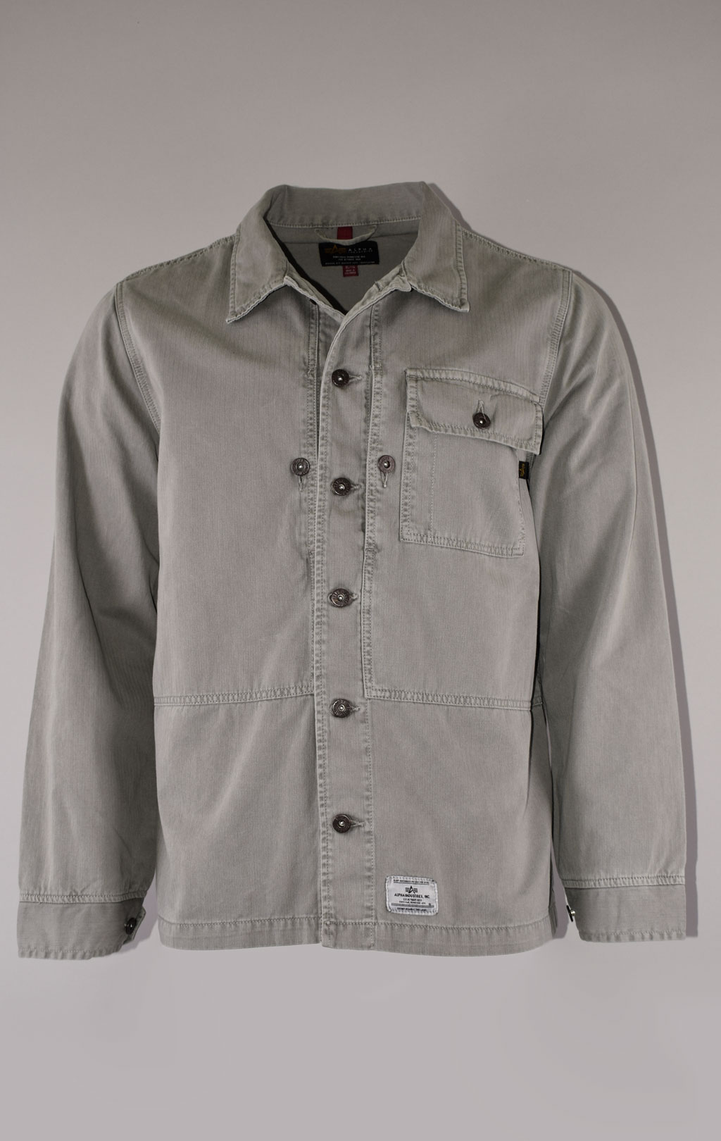 Ветровка ALPHA INDUSTRIES SHIRT JACKET P 44 SS 22 m vintage grey 