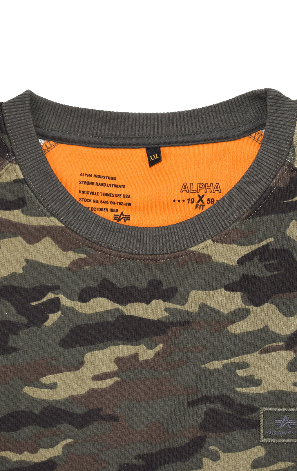 Свитшот ALPHA INDUSTRIES X-FIT SWEAT camo woodland 65 