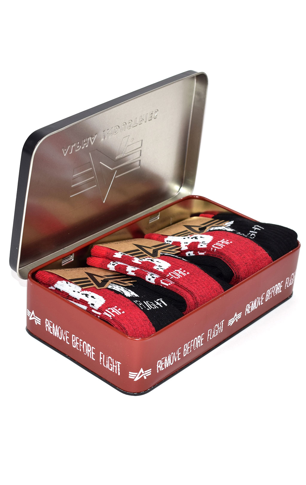 Носки ALPHA INDUSTRIES REMOVE BEFORE FLIGHT SOCKS (упаковка 3 пары) black 