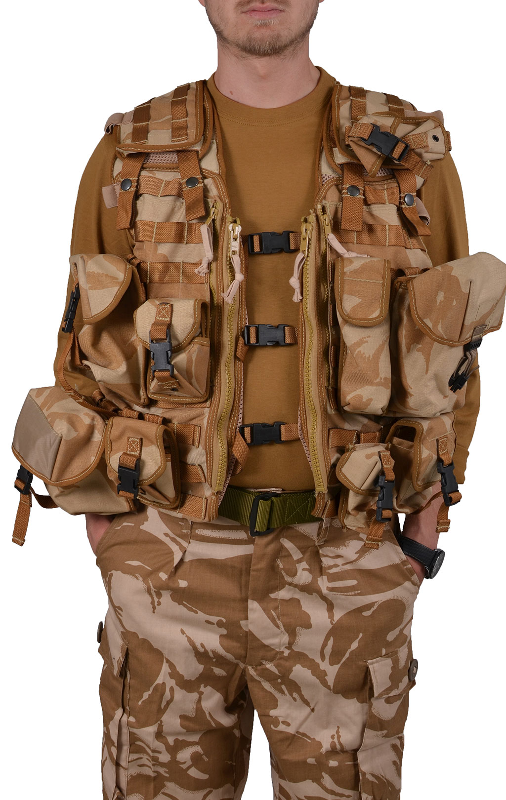 Жилет MOLLE с подсумками dpm desert б/у Англия