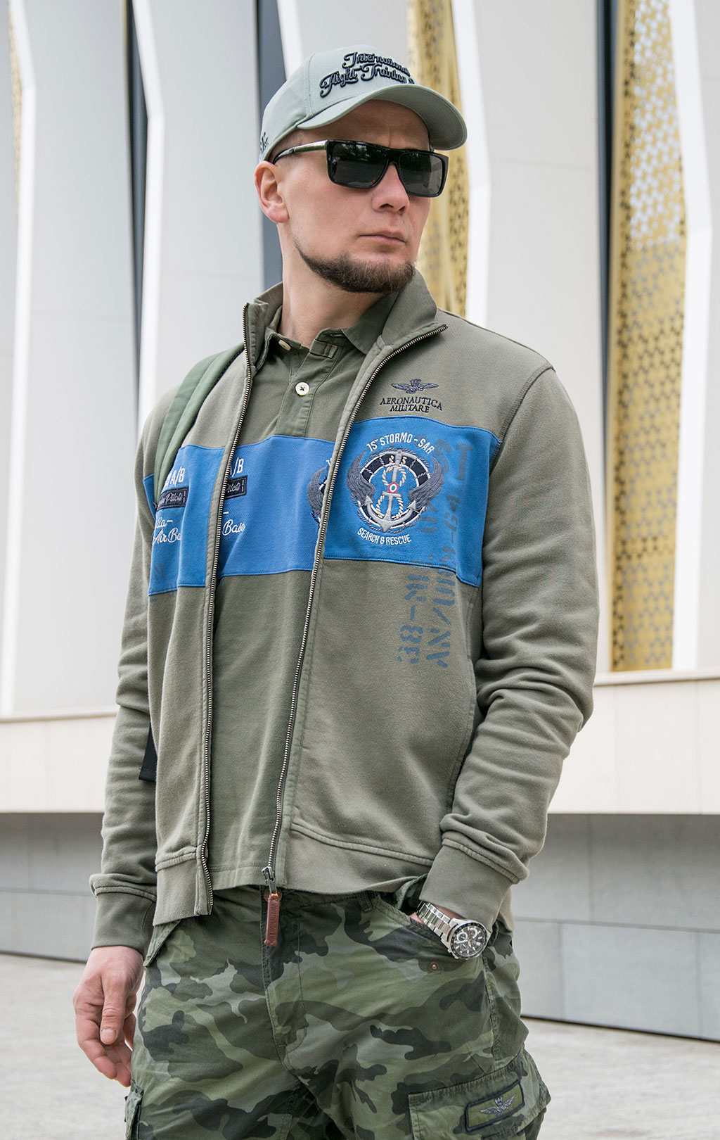 Олимпийка AERONAUTICA MILITARE SS 23/TR verde (FE 1764) 