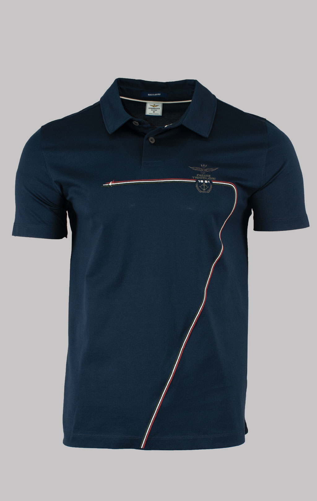 Футболка-поло AERONAUTICA MILITARE SS 25 m/BD blue navy (PO 1862) 