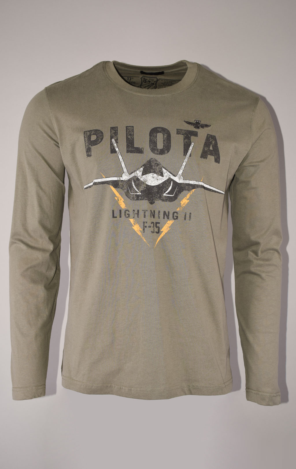 Лонгслив AERONAUTICA MILITARE FW 22/23/BD verde militare (TS 2008) 