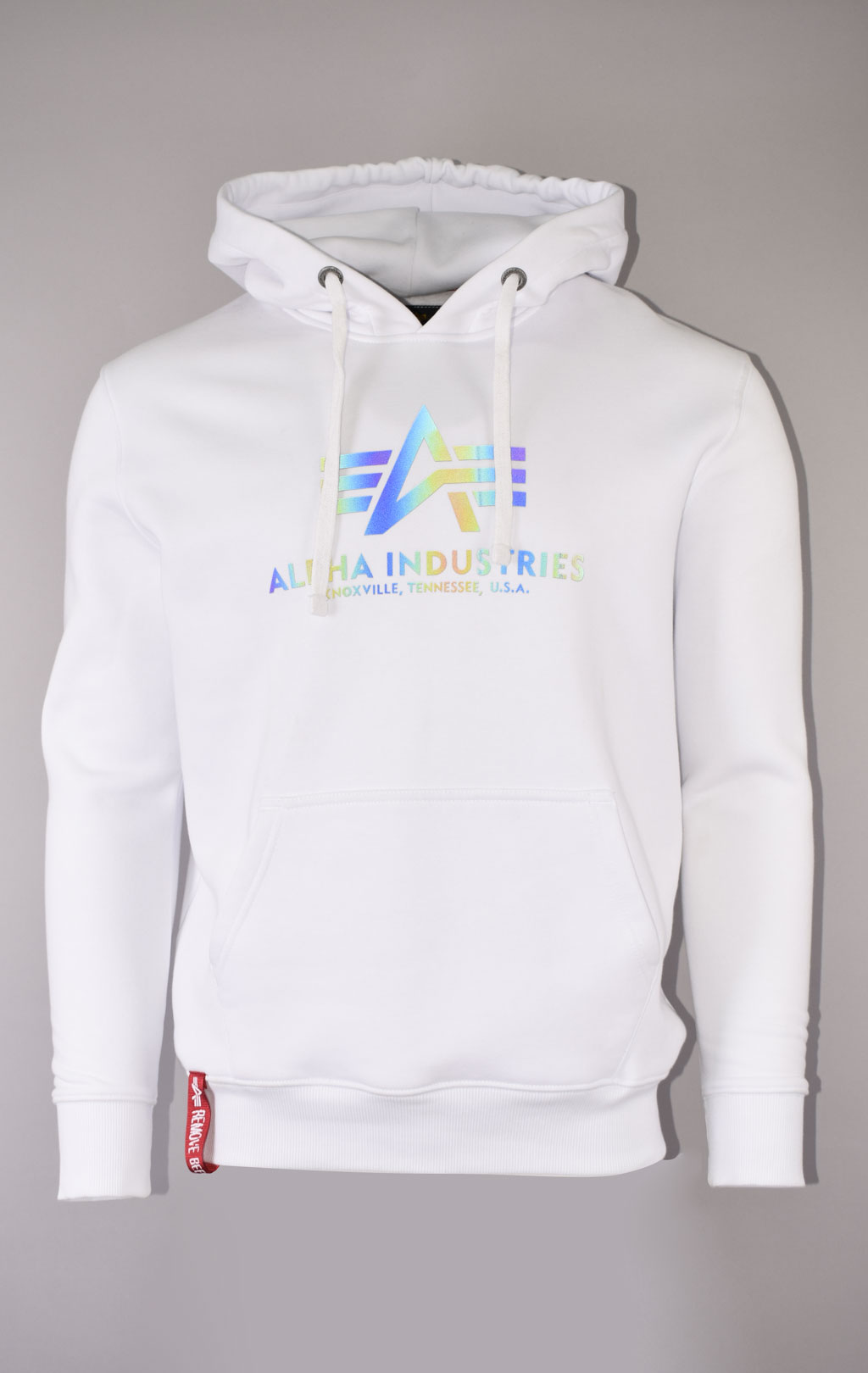 Толстовка ALPHA INDUSTRIES BASIC HOODY RAINBOW REF. PRINT white 