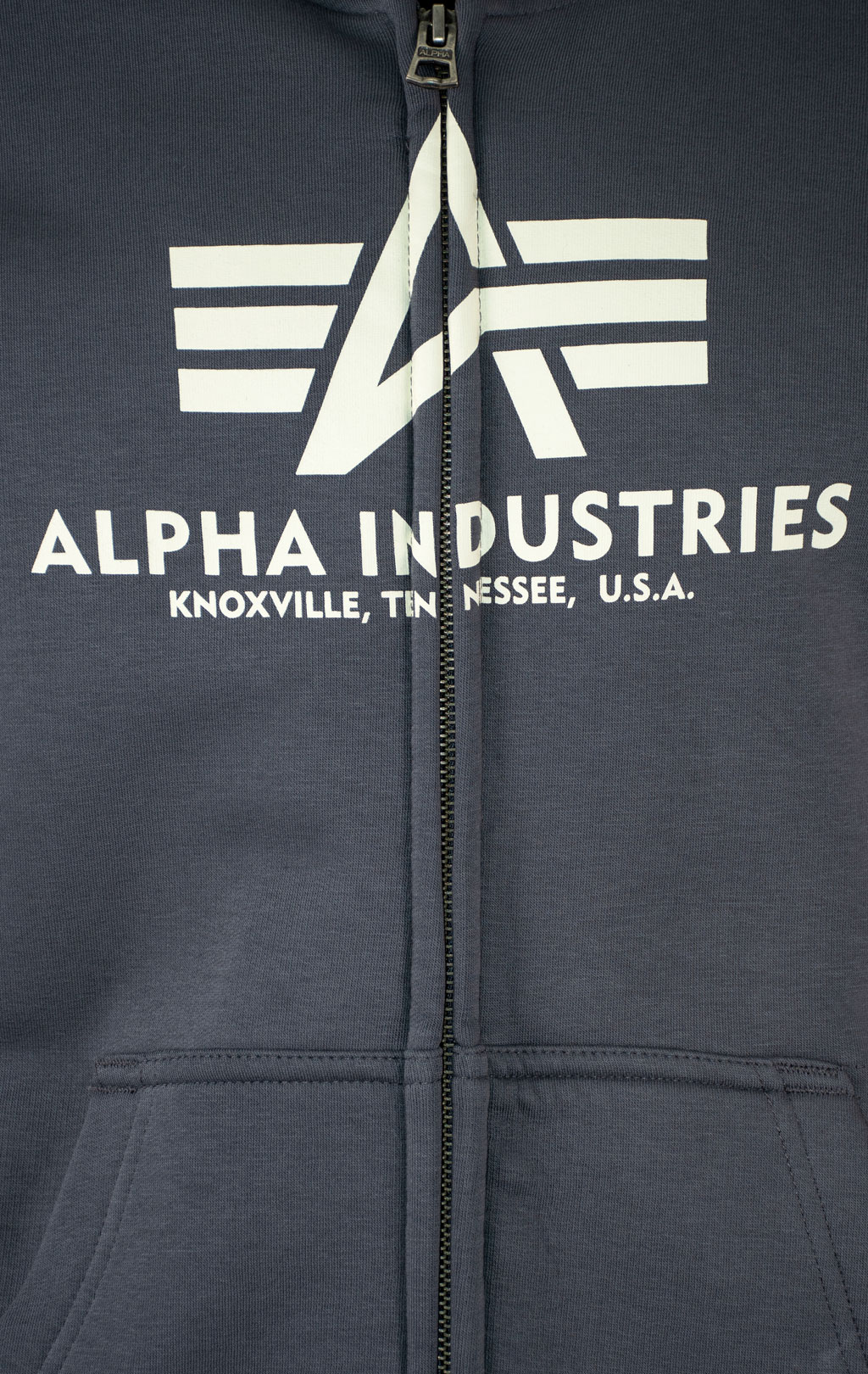 Толстовка ALPHA INDUSTRIES BASIC ZIP HOODY greyblack 