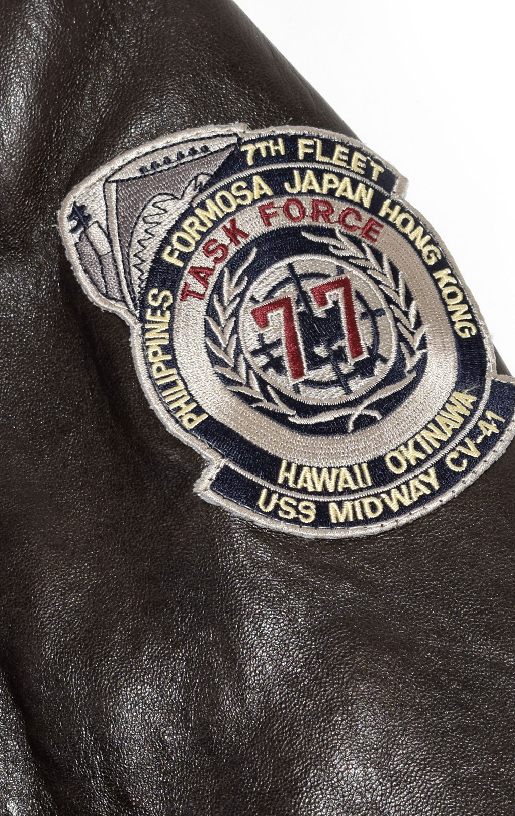 Куртка летная COCKPIT Top Gun Navy big size G-1 кожа brown (Z201036) 