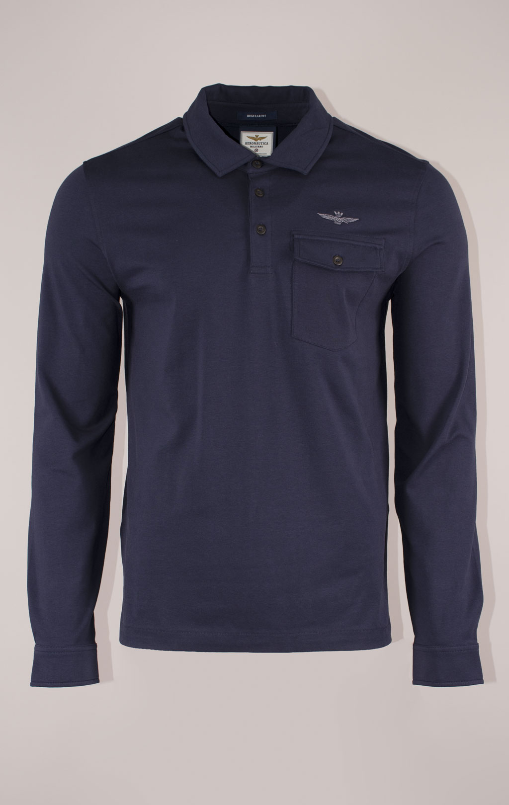 Поло-лонгслив AERONAUTICA MILITARE FW 24/25/TR dark blue (PO 1827) 
