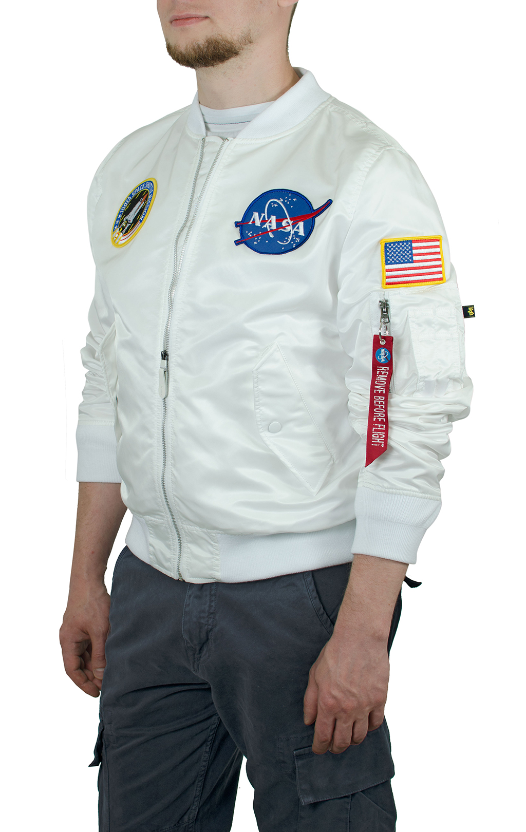 Ветровка ALPHA INDUSTRIES L-2B NASA white 