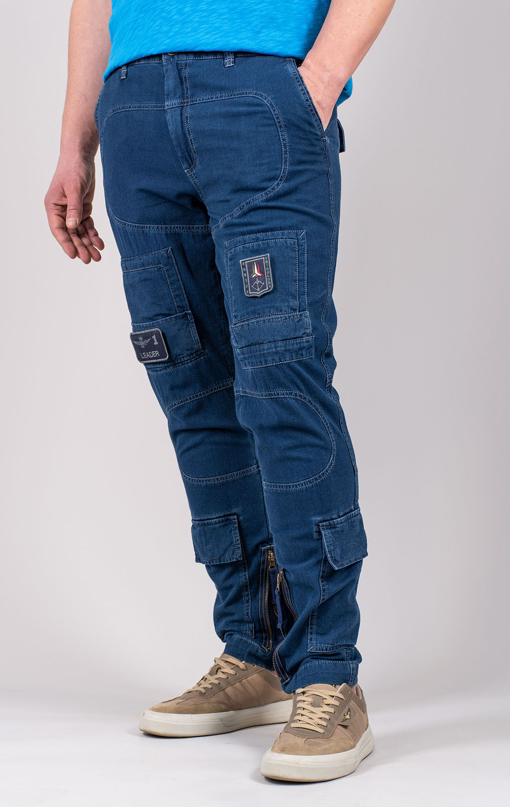 Джинсы-карго AERONAUTICA MILITARE ANTI-G SS 25 m/IN indigo (PA 1655) 