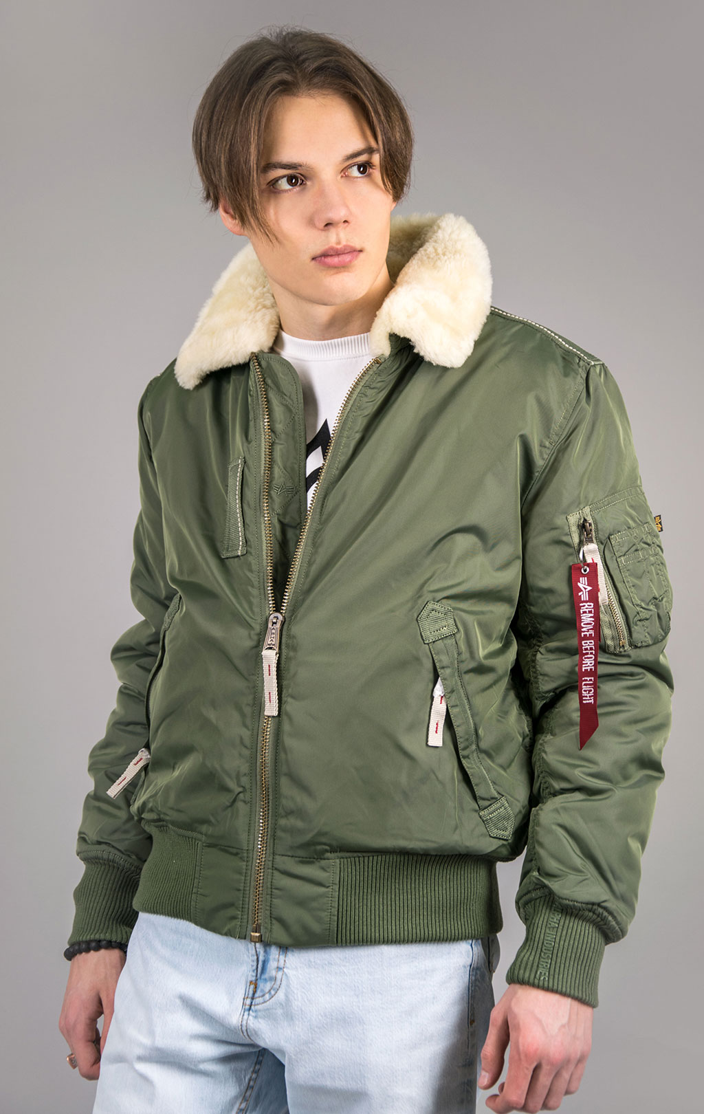 Куртка-пилот ALPHA INDUSTRIES INJECTOR-III sage green 