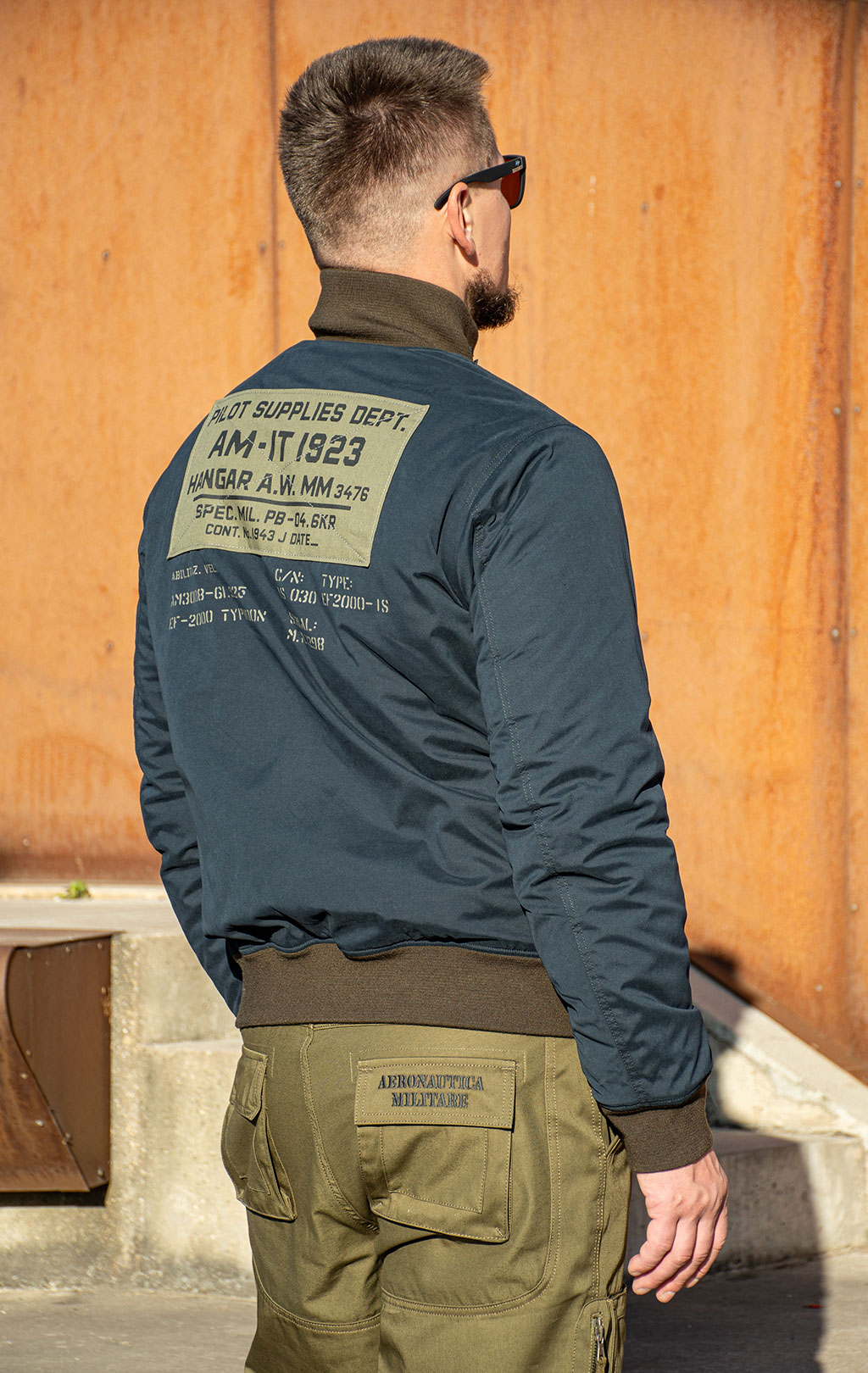Куртка-бомбер AERONAUTICA MILITARE FW 25/26/CN midnight blue (AB 3000) 