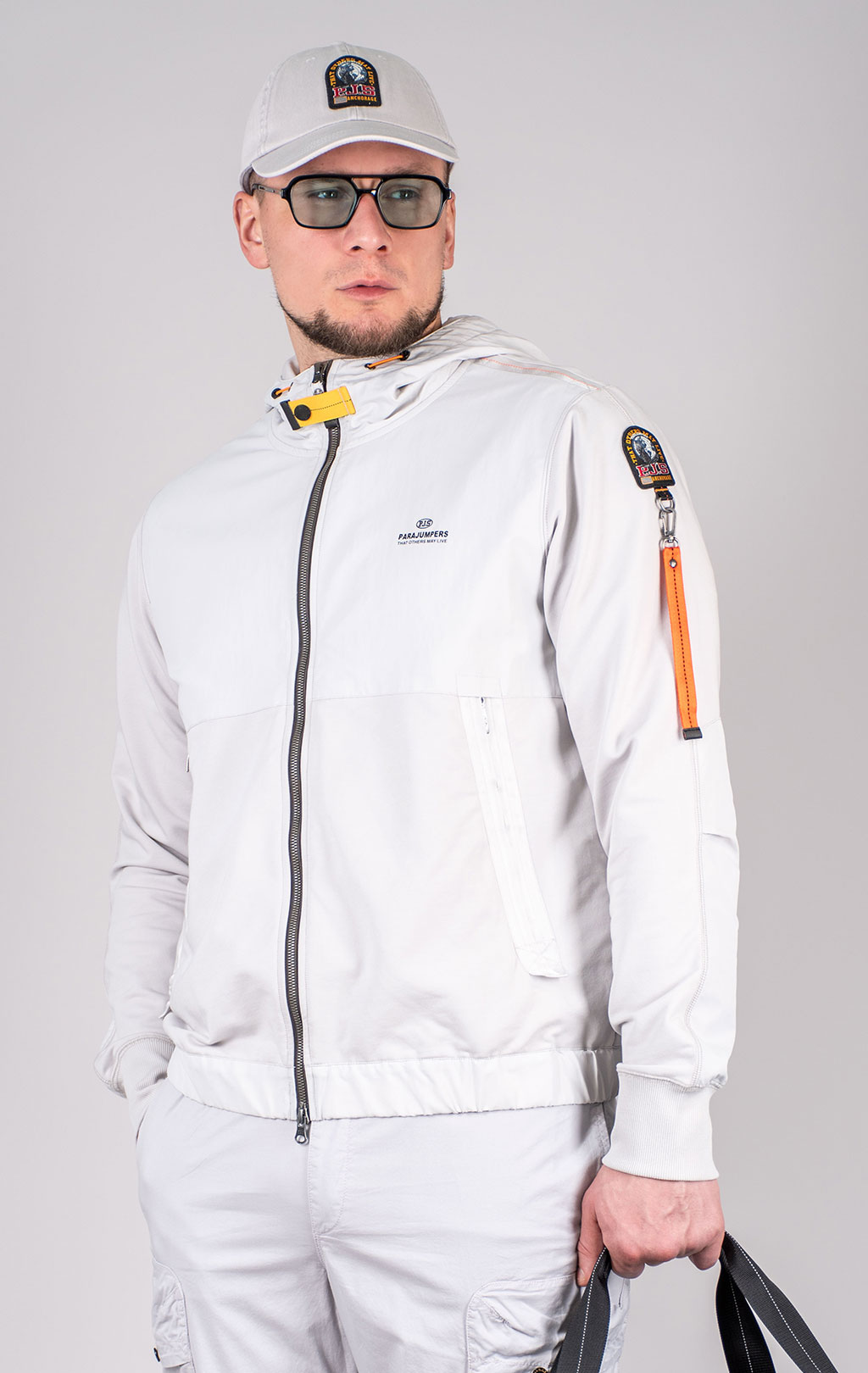 Толстовка с капюшоном PARAJUMPERS TRIDENT на молнии SS 25 m ghiaccio 