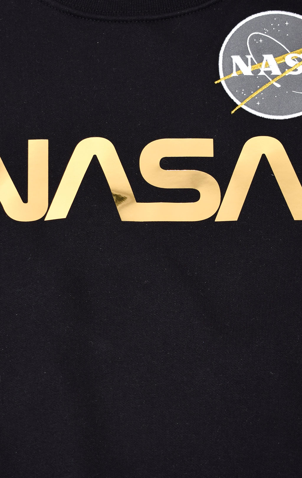 Женский свитшот ALPHA INDUSTRIES NASA PM SWEATER black/gold 