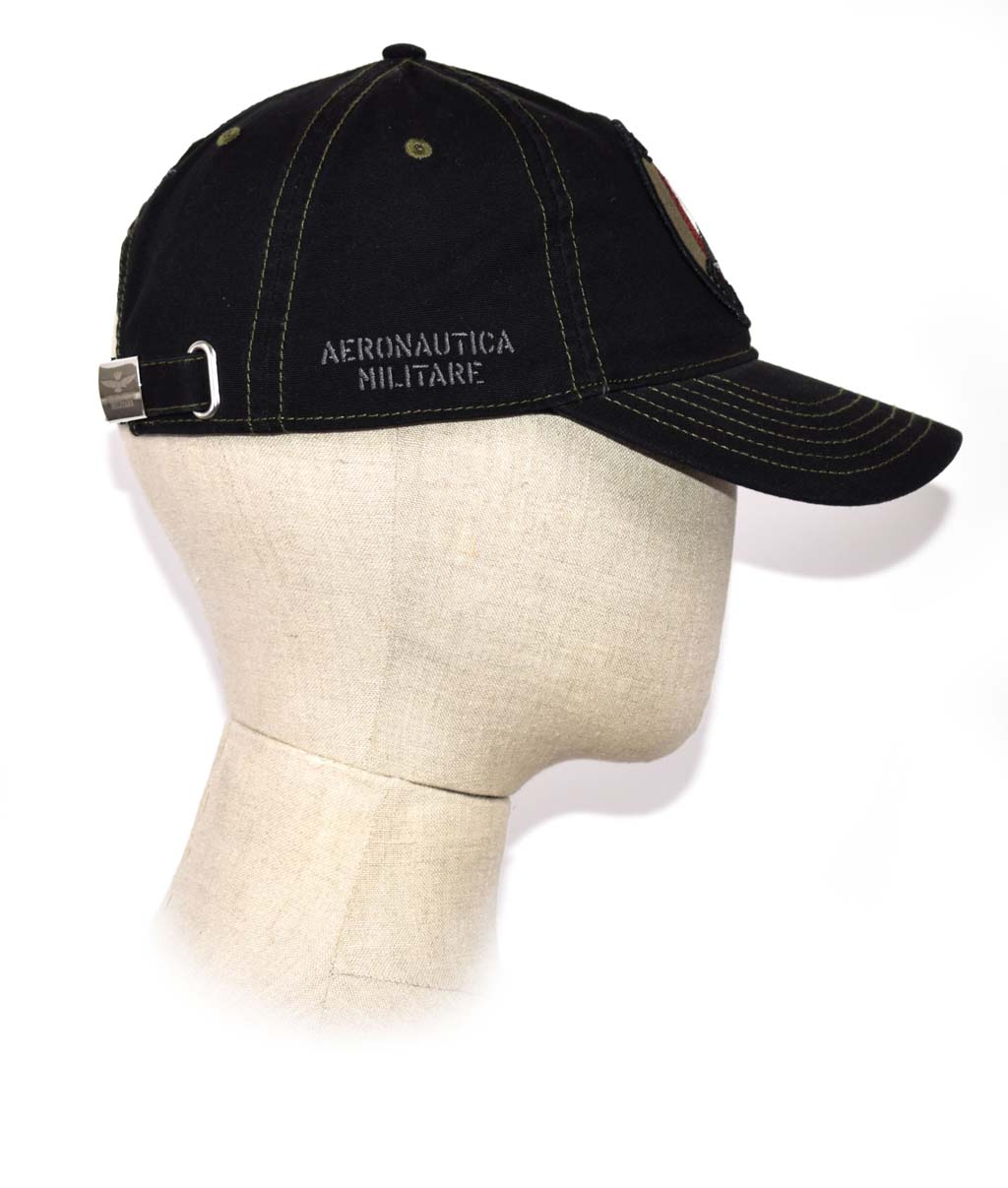 Бейсболка AERONAUTICA MILITARE SS 21/CN jet black (HA 1074)