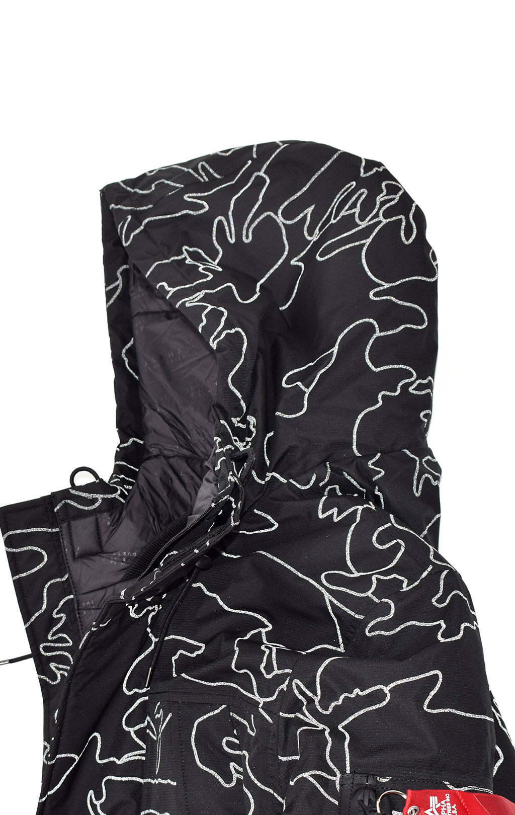 Аляска ALPHA INDUSTRIES PRIMALOFT PARKA N-3B reflective black camo 