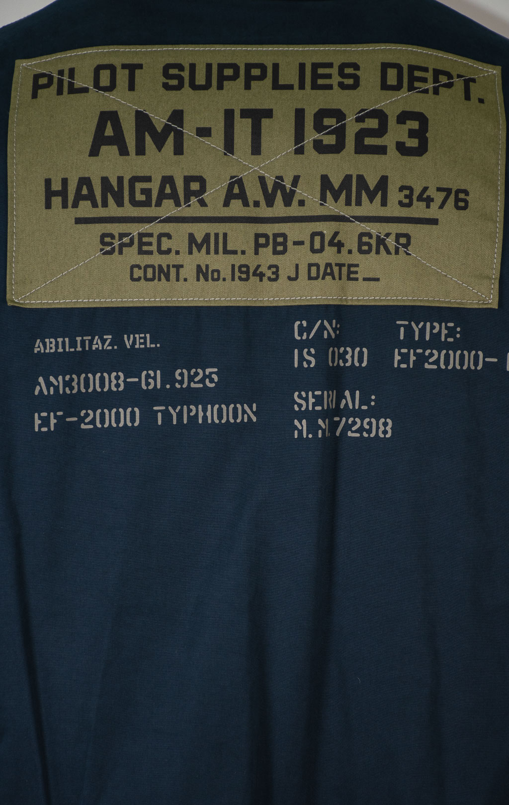 Куртка-бомбер AERONAUTICA MILITARE big size FW 25/26/CN midnight blue (AB 3000) 