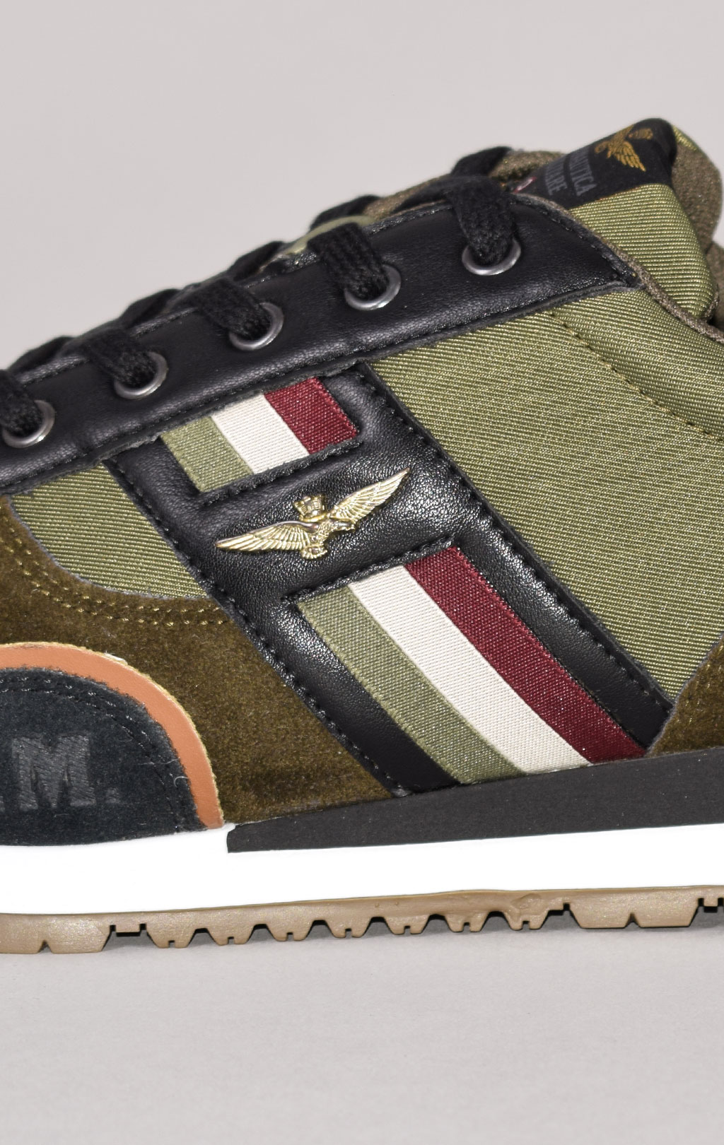 Кроссовки AERONAUTICA MILITARE FW 21/22 m/PT verde militare/nero (SC 190) 