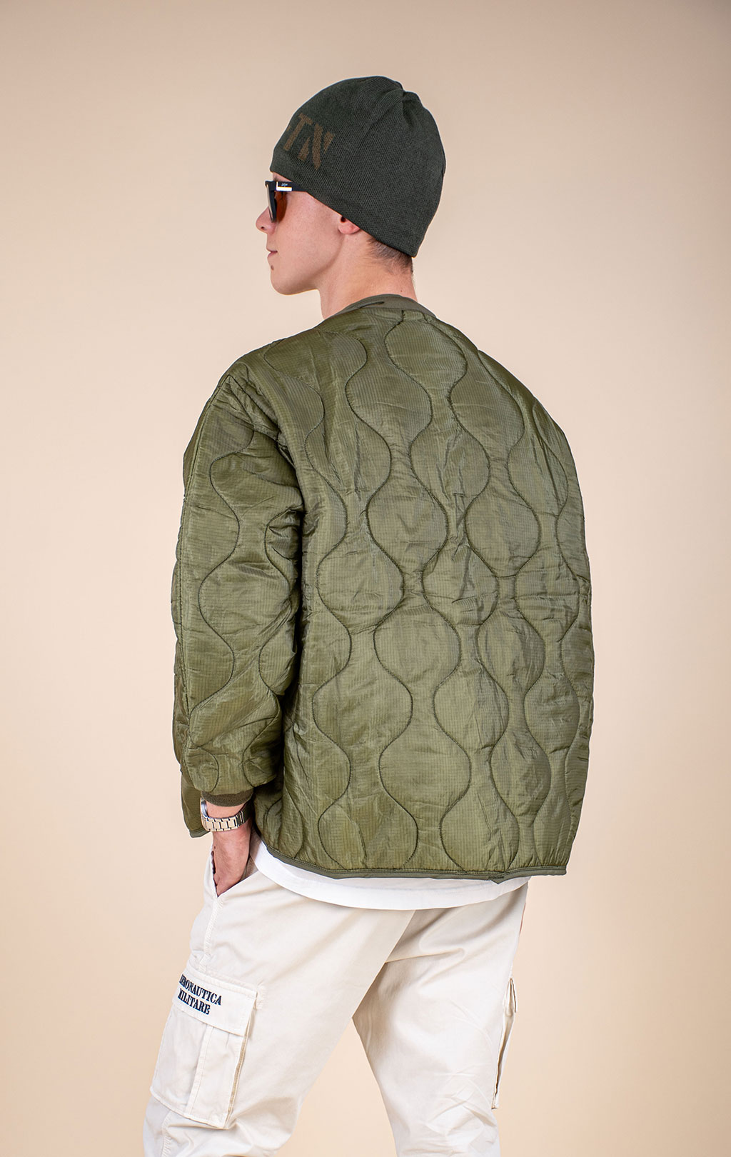 Куртка-подстёжка ALPHA INDUSTRIES M-65 VINTAGE с карманами и манжетами olive drab 