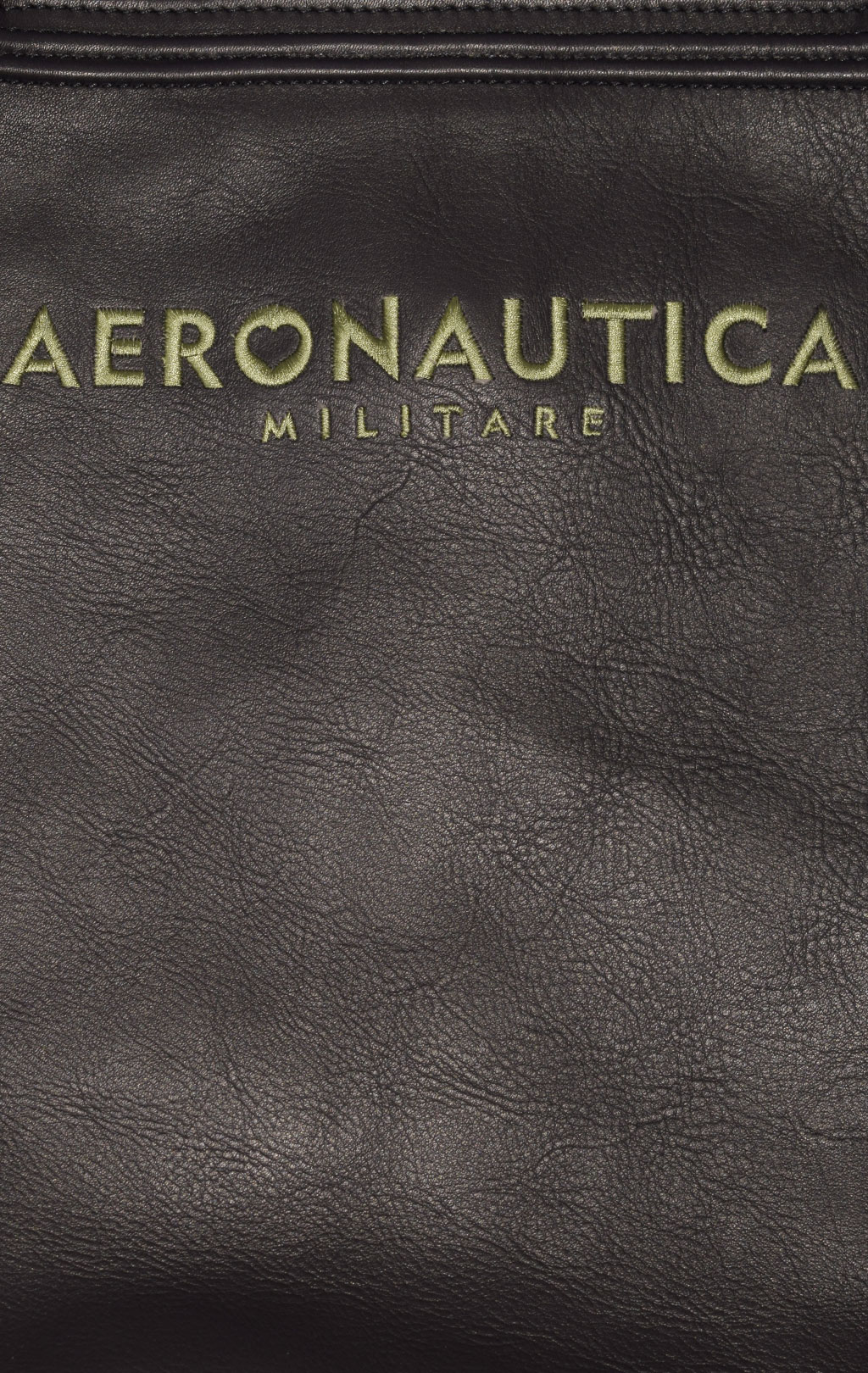 Женская сумка AERONAUTICA MILITARE LEATHER SHOPPER FW 23/24/IN nero-verde (BO 1102) 