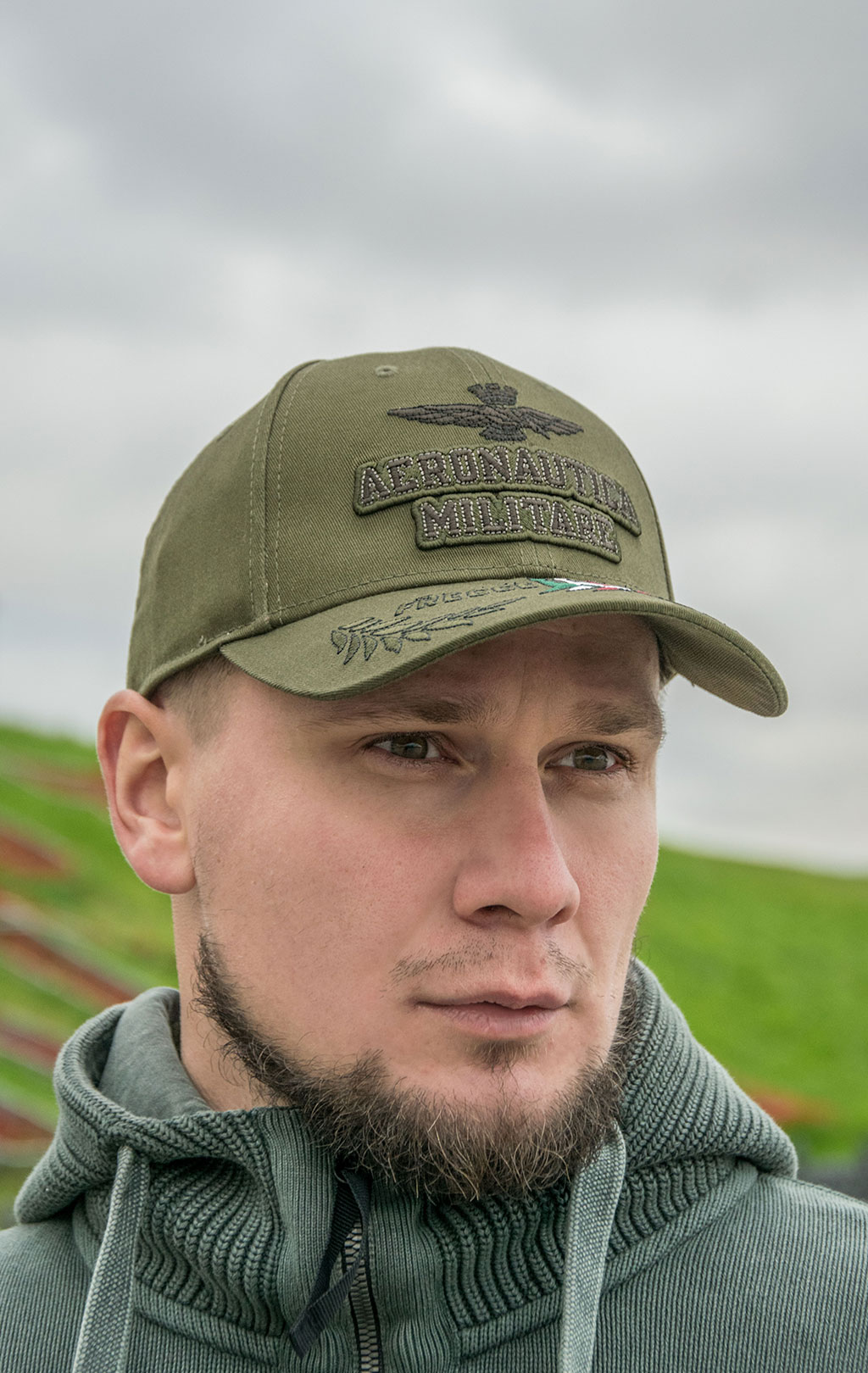 Бейсболка AERONAUTICA MILITARE FW 22/23/CN verde militare (HA 1104)