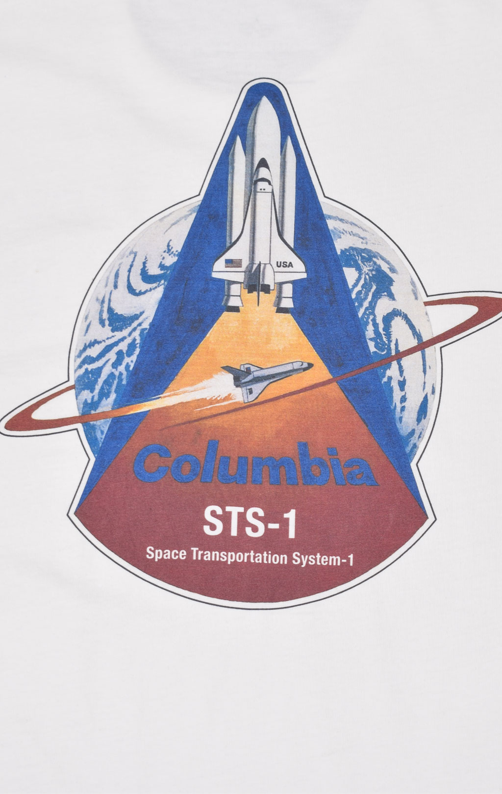 Футболка ALPHA INDUSTRIES NASA COLUMBIA TEE плотная FW 21/22 white 