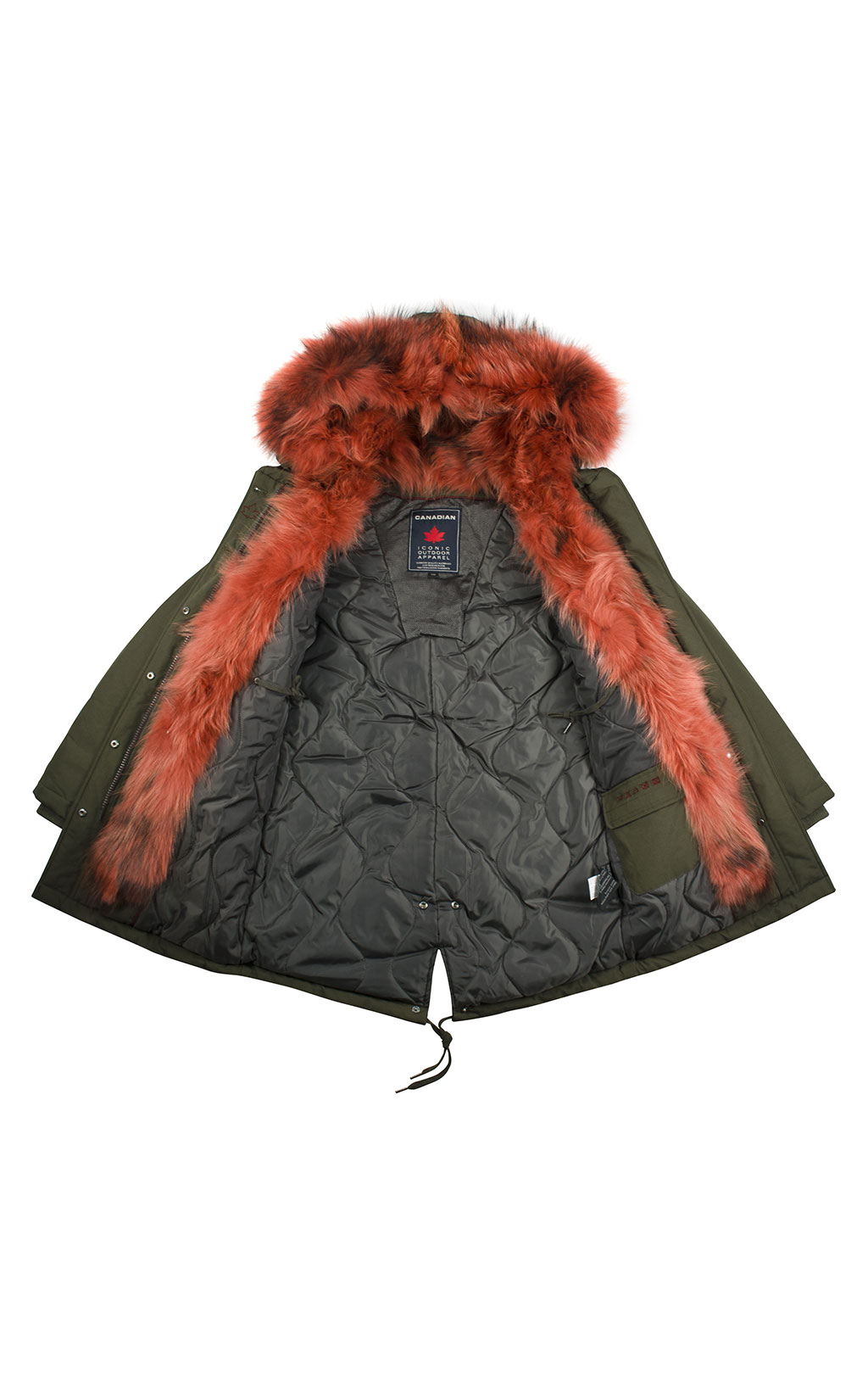 Женская куртка-парка CANADIAN NEW (real fur) ESKIMO army (WRF) 