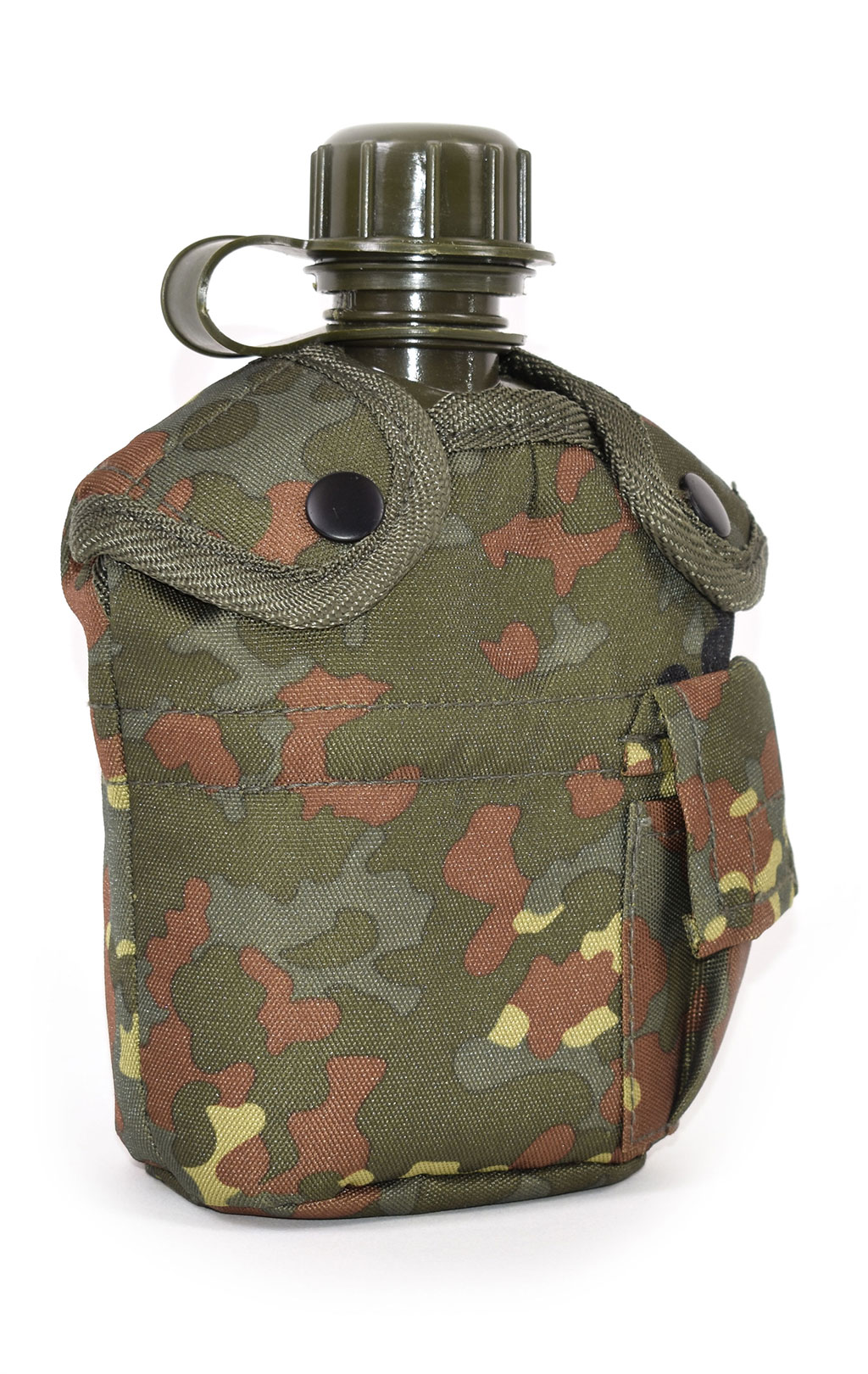 Фляга 1qt Mil-Tec в чехле ALICE flecktarn с котелком olive 