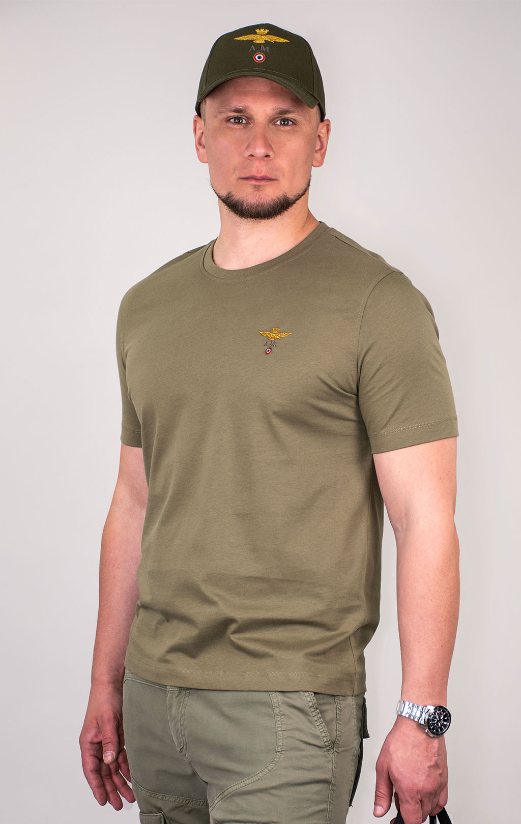 Футболка AERONAUTICA MILITARE SS 24/TR green (TS 1580) 