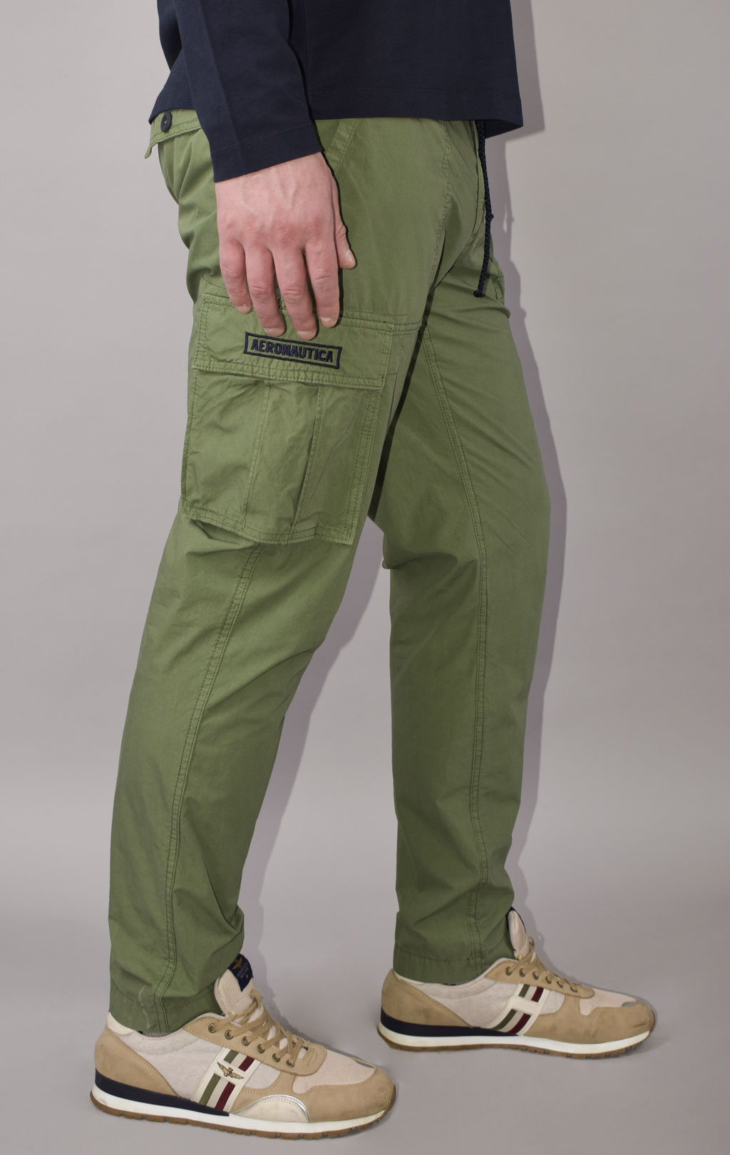 Брюки-карго AERONAUTICA MILITARE big size SS 23/AL verde militare (PA 1515) 