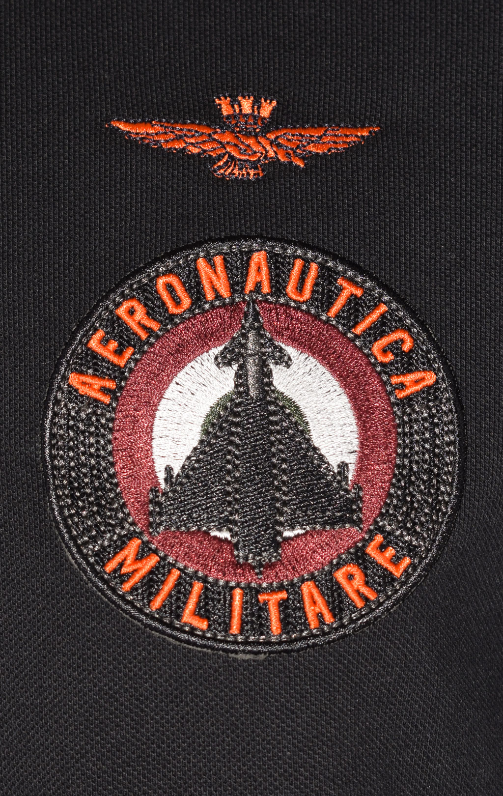 Футболка-поло AERONAUTICA MILITARE SS 22/TR jet black (PO 1602) 