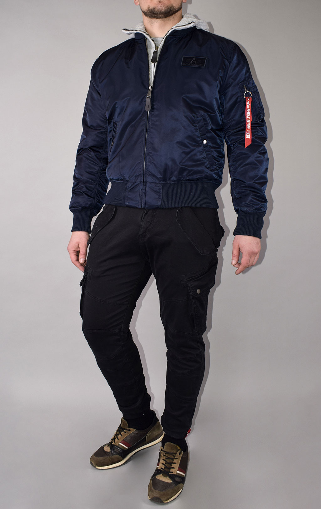 Куртка-бомбер лётная ALPHA INDUSTRIES D-Tec MA-1 rep. blue 