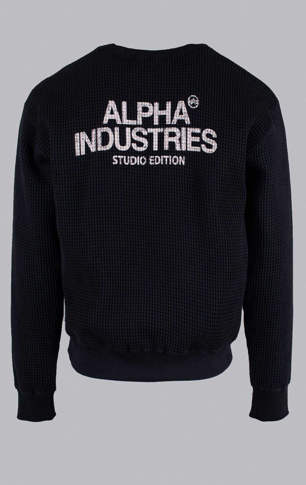 Свитшот ALPHA INDUSTRIES STUDIO WAFFLE SWEATSHIRT black 