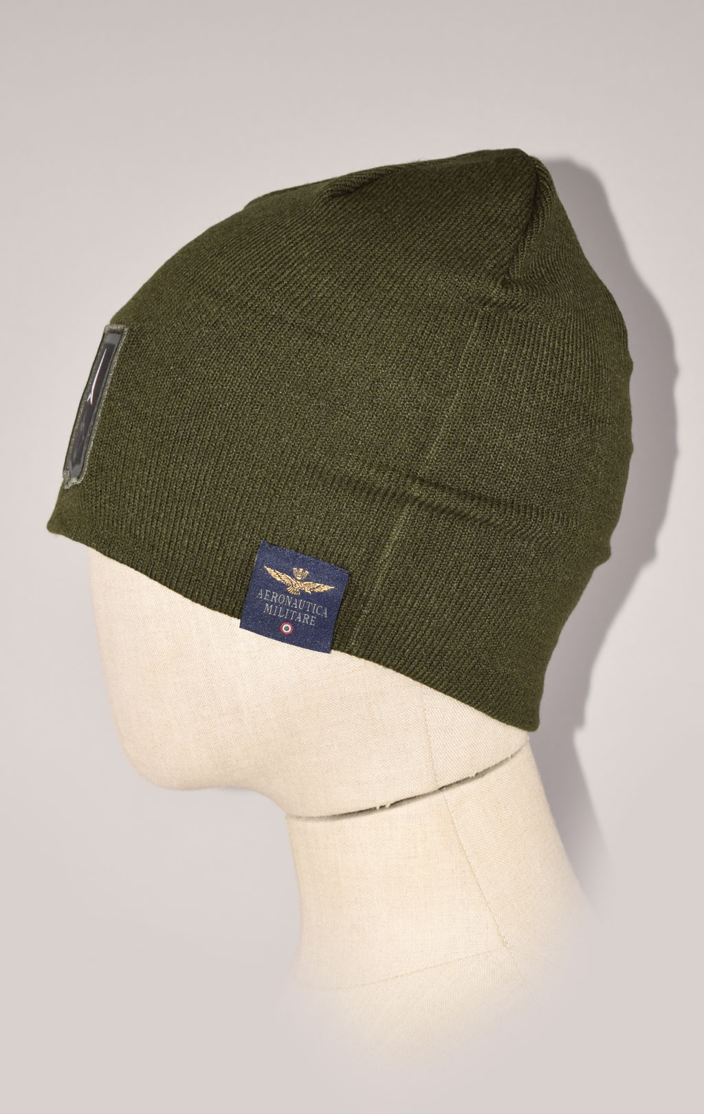 Шапка вязаная AERONAUTICA MILITARE FW 22/23/CN verde militare (CU 036)