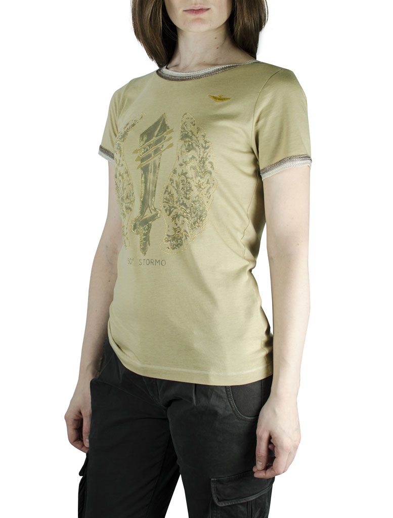 Женская футболка AERONAUTICA MILITARE sabbia (TS 1379) 