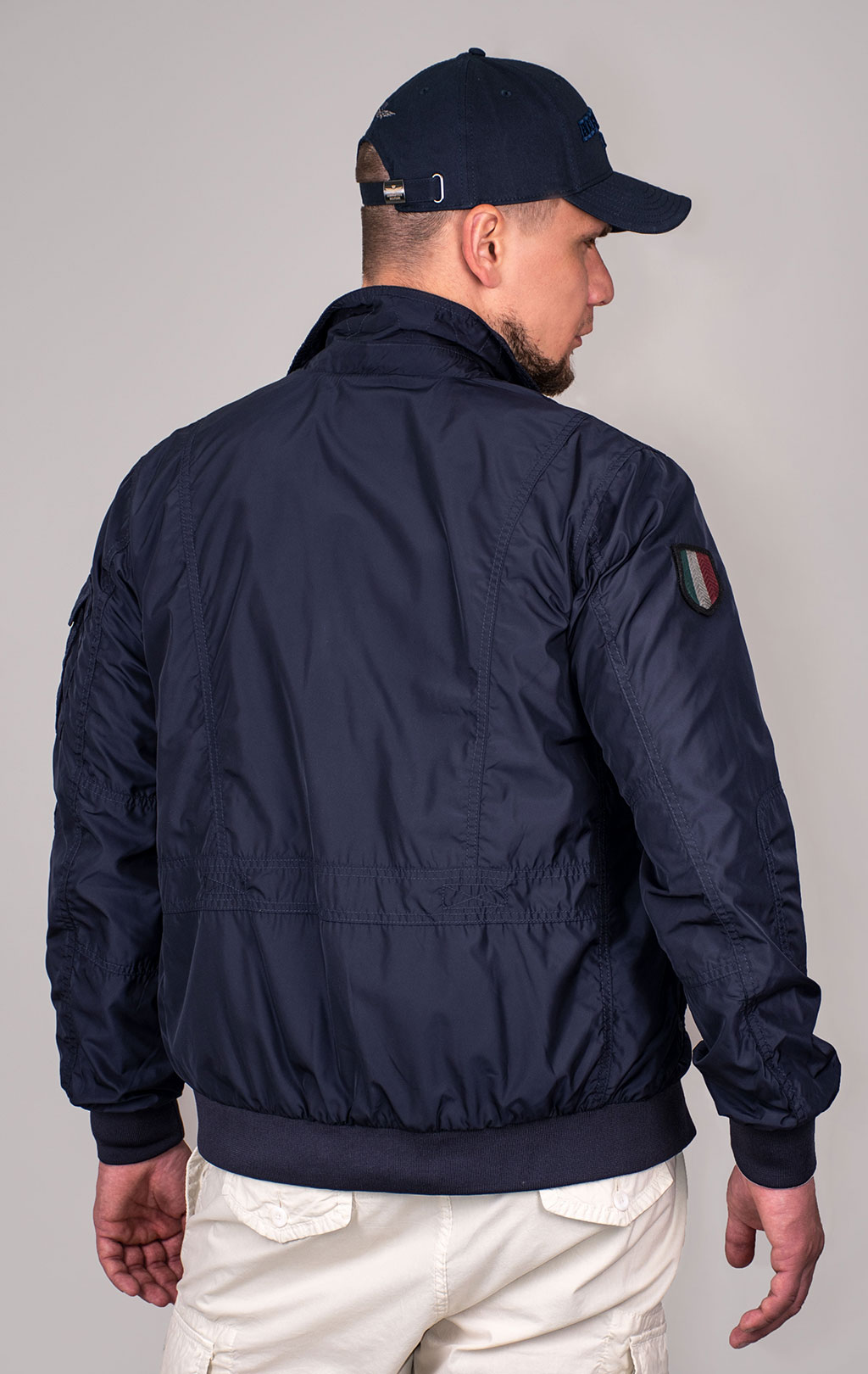 Ветровка-бомбер AERONAUTICA MILITARE SS 24 m/BD blue navy (AB 2071) 