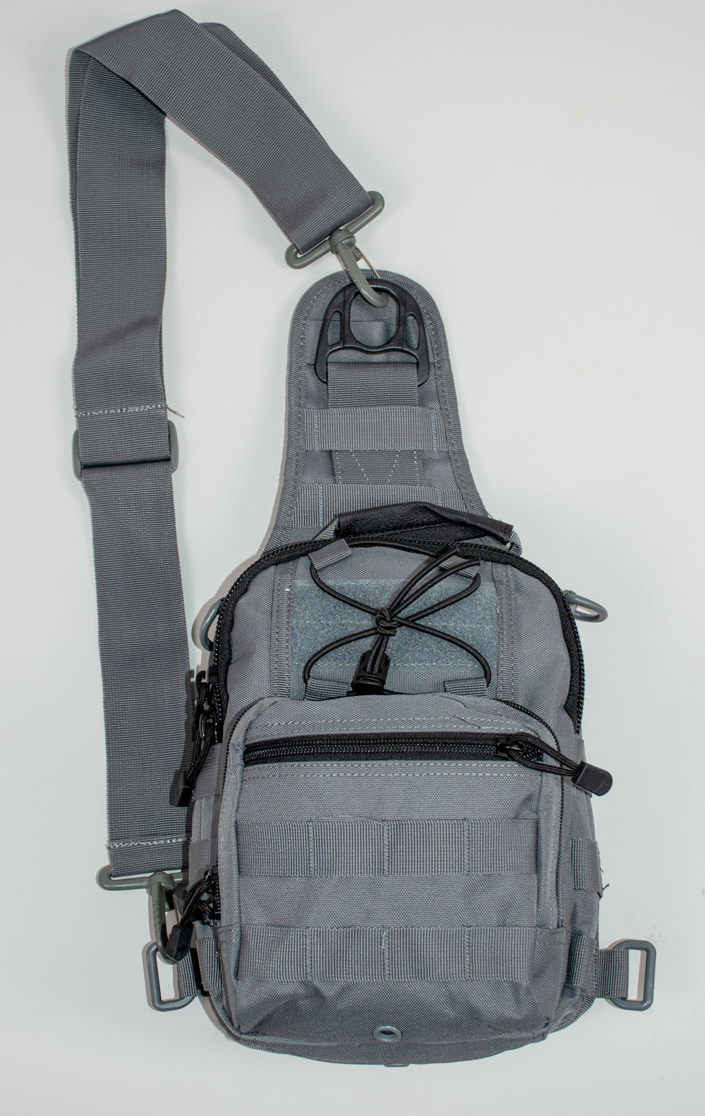 Рюкзак однолямочный Hausheng SLING MOLLE карабин grey PK-098-3 
