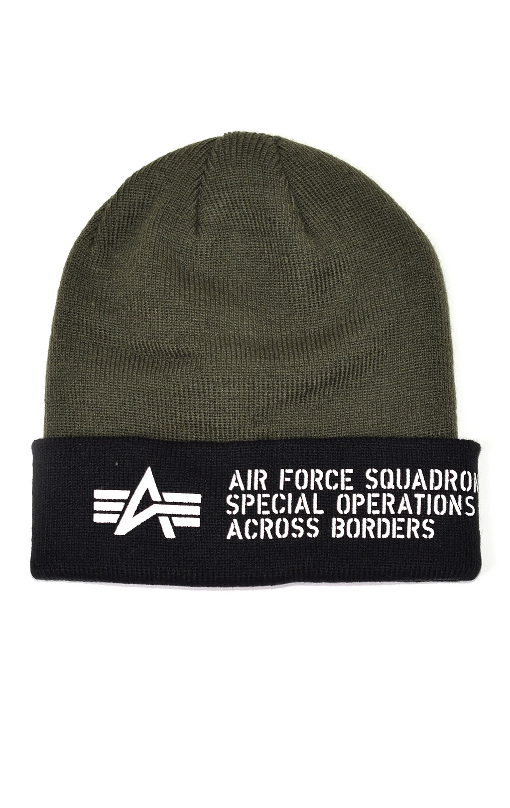 Шапка ALPHA INDUSTRIES AIR FORCE BEANIE dark green 