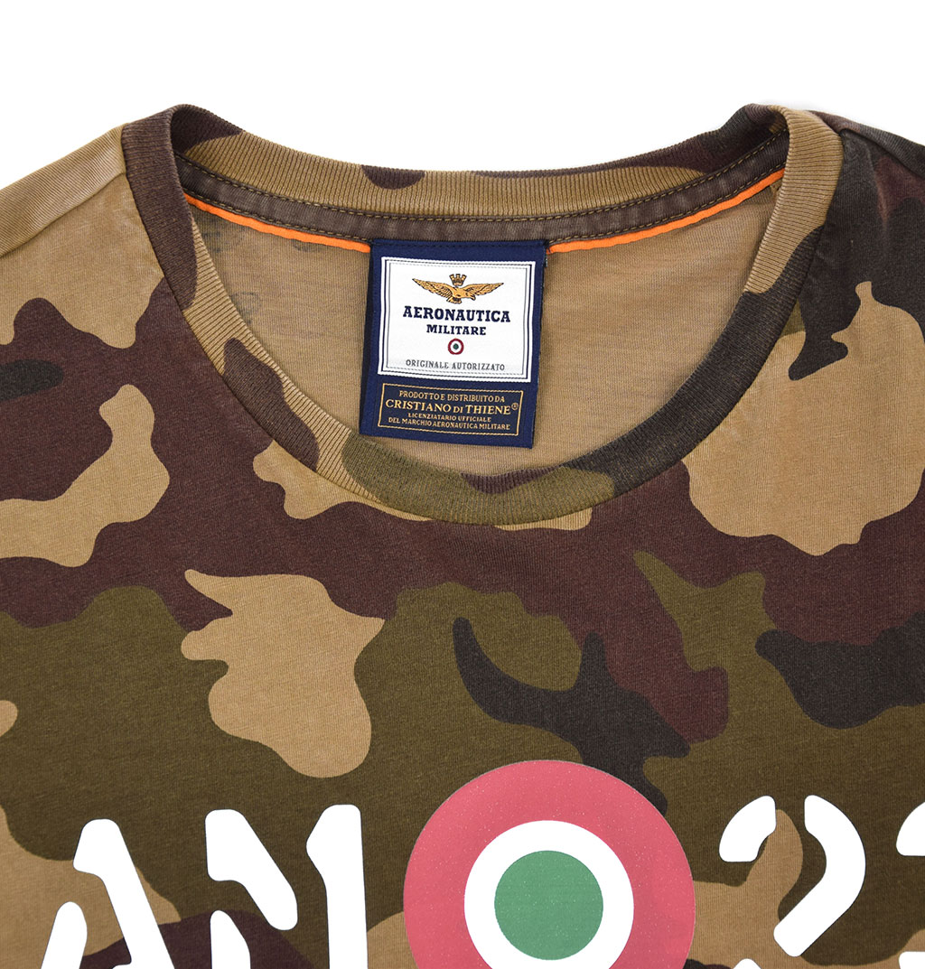 Футболка AERONAUTICA MILITARE SS19 camouflage verde (TS 1604) 