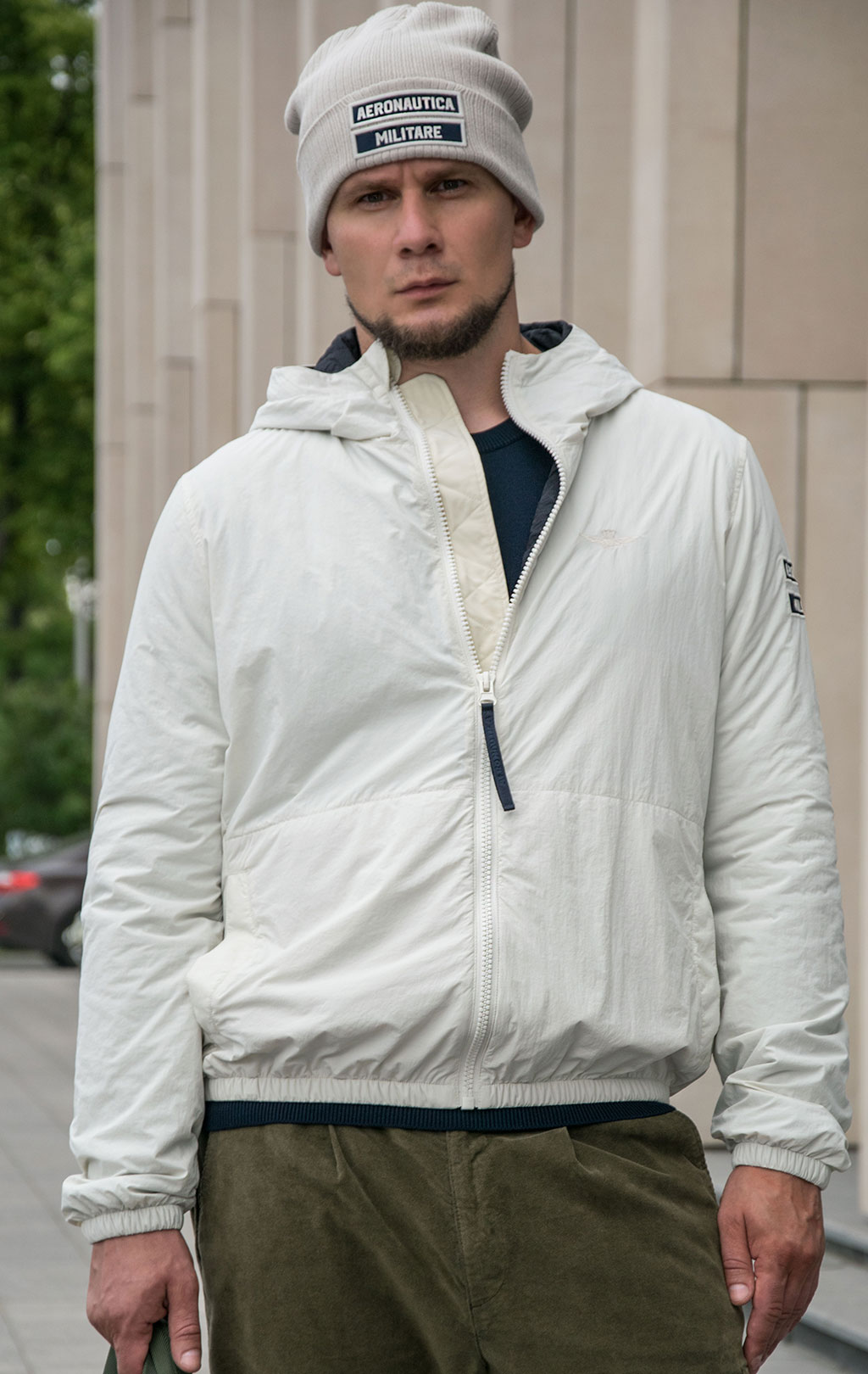 Куртка с капюшоном AERONAUTICA MILITARE FW 23/24 m/CN ice palace (AB 2093) 