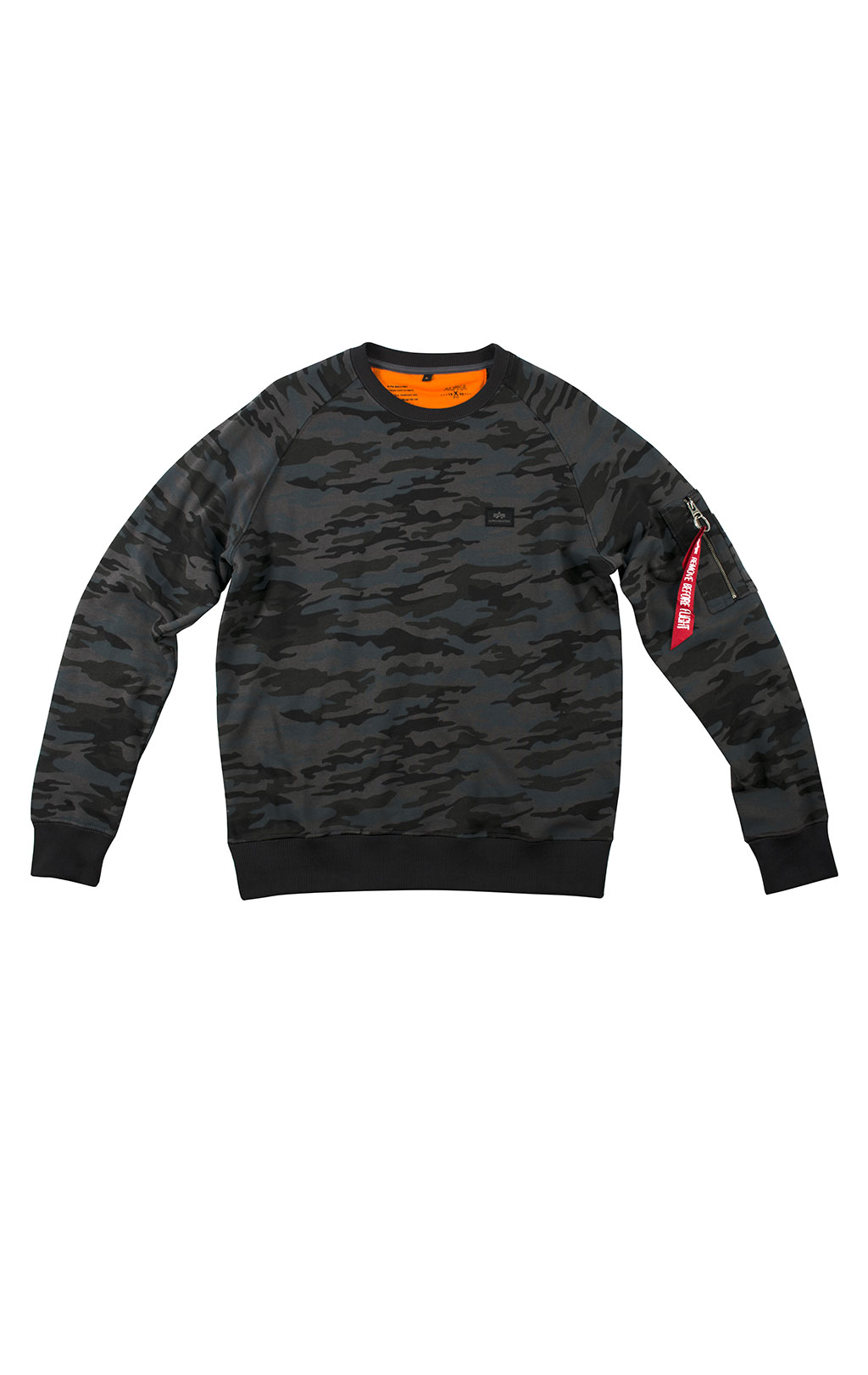 Свитшот ALPHA INDUSTRIES X-FIT SWEAT black camo 