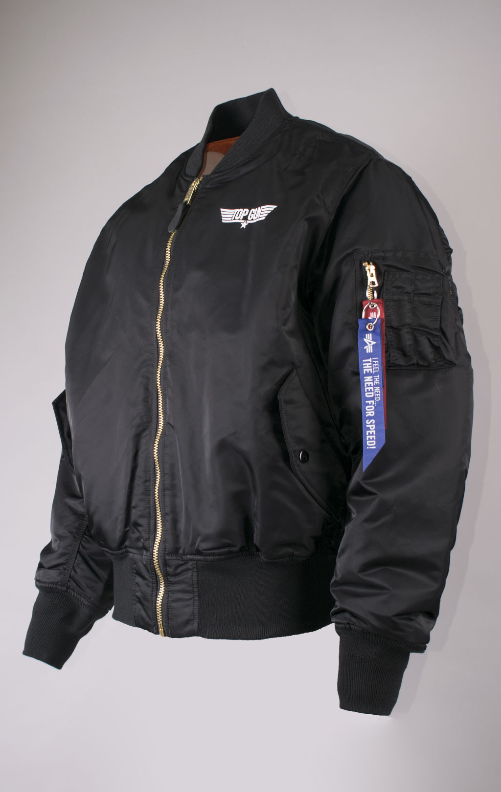 Куртка-бомбер лётная ALPHA INDUSTRIES TOP GUN MA-1 black 