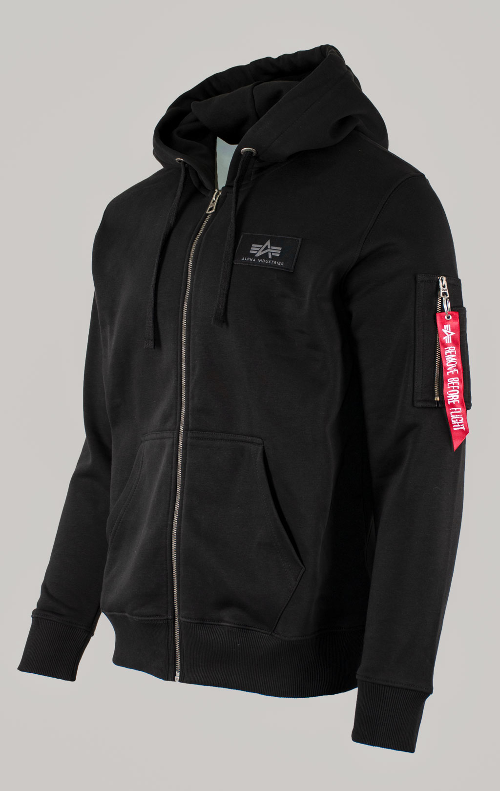 Толстовка ALPHA INDUSTRIES BACK PRINT ZIP HOODY black 