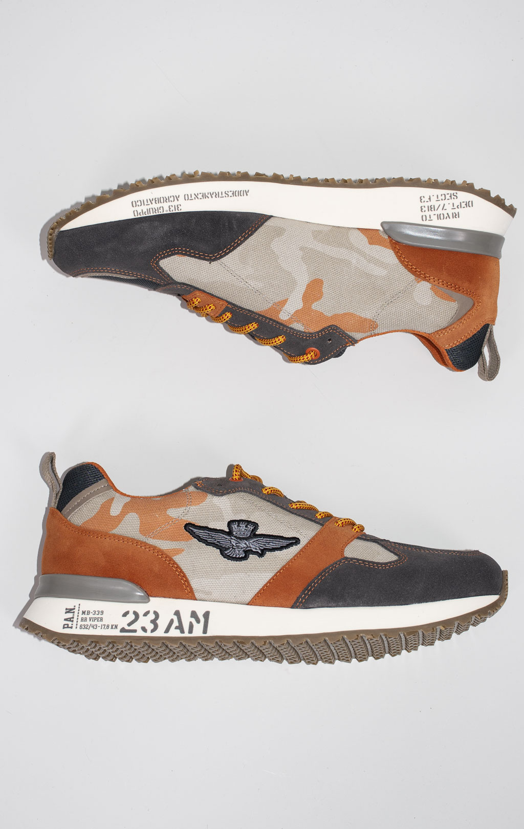 Сникеры AERONAUTICA MILITARE SS 24 m/PT desert camo/carrot orange/anthracite (SC 265) 