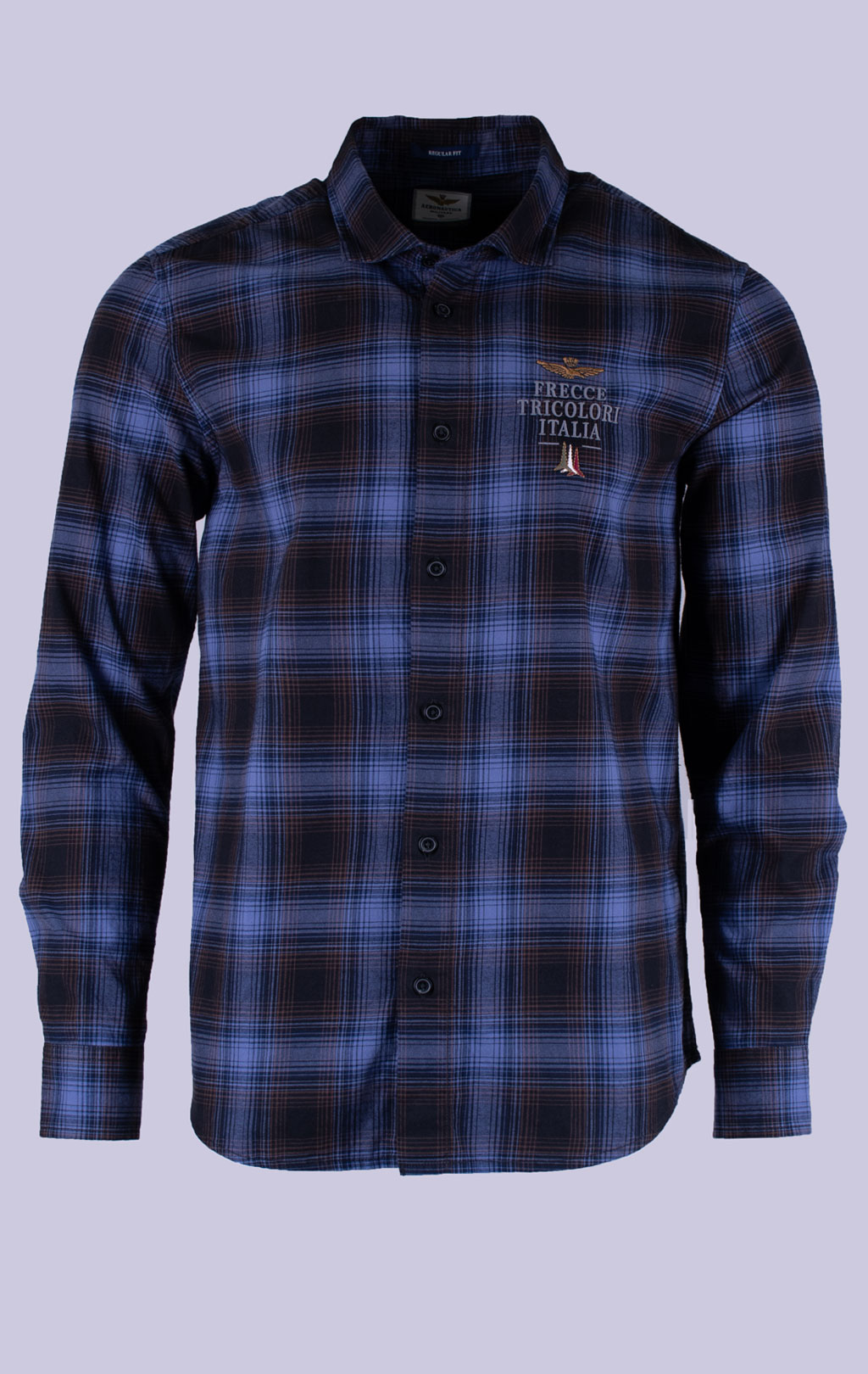 Рубашка AERONAUTICA MILITARE FW 26/27/IN blue optical checked (CA 1335) 