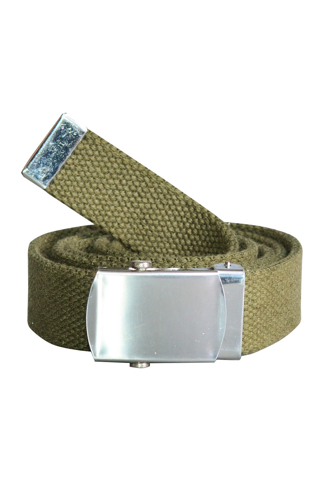 Ремень брючный Mil-Tec брезент silver buckle (110 см.) olive 