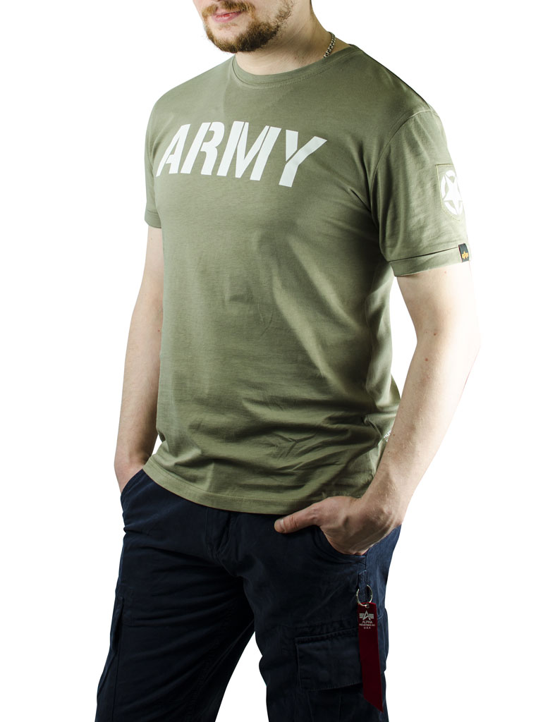 Футболка ALPHA INDUSTRIES ARMY T olive 