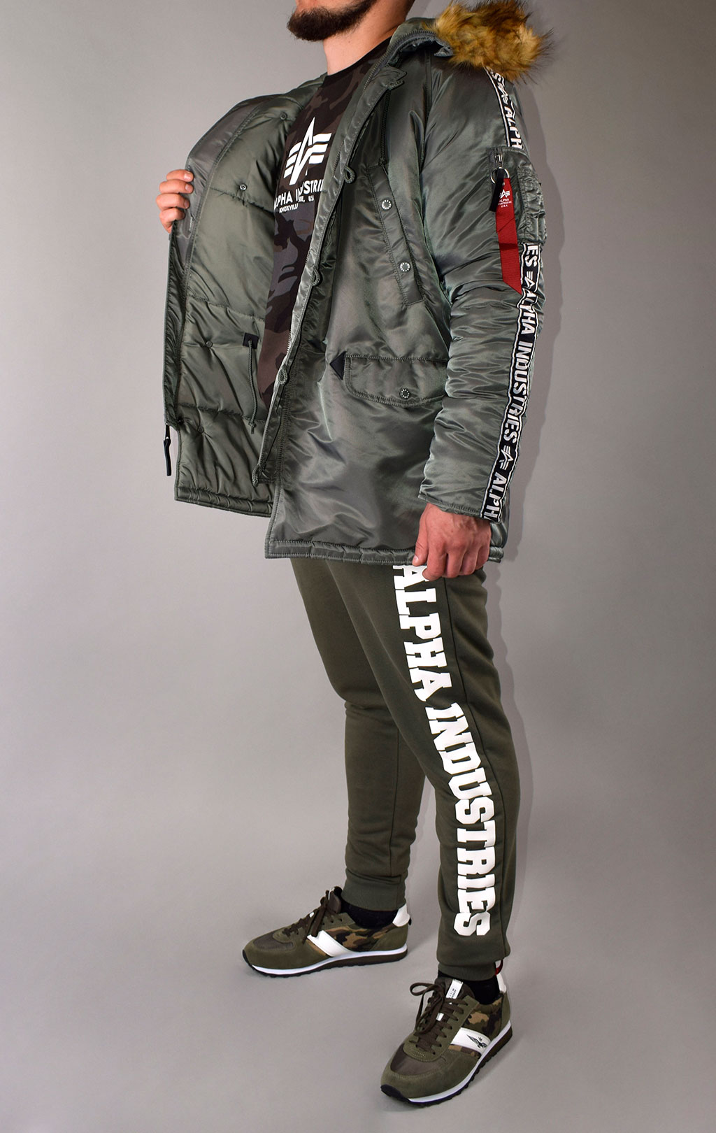 Аляска ALPHA INDUSTRIES AL-TAPE N-3B vintage green 