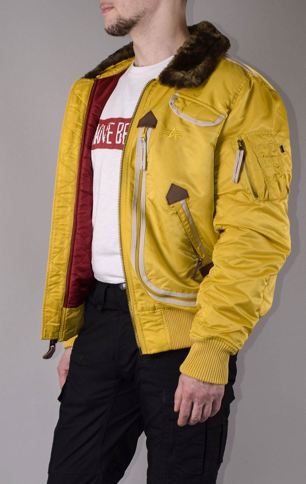 Куртка-пилот ALPHA INDUSTRIES INJECTOR yellow 